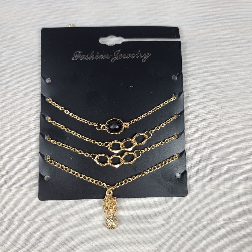 PINEAPPLE AND BLACK STONE Infinity BRACELET - Picture 2 of 15